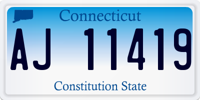 CT license plate AJ11419