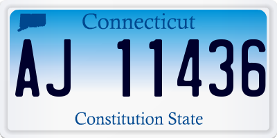 CT license plate AJ11436