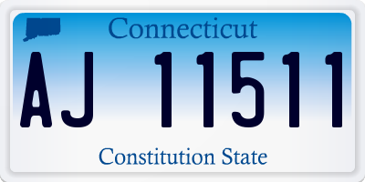 CT license plate AJ11511