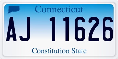 CT license plate AJ11626