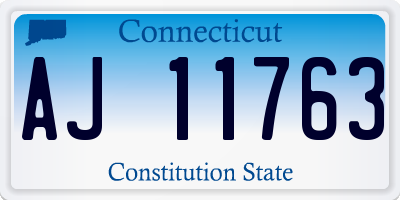 CT license plate AJ11763
