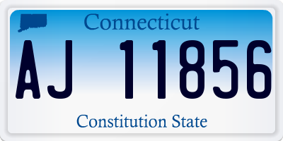 CT license plate AJ11856