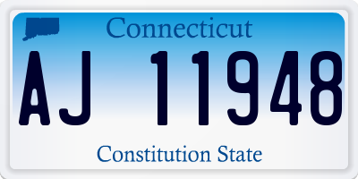 CT license plate AJ11948