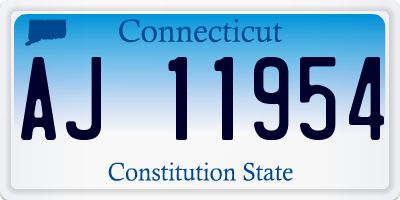 CT license plate AJ11954