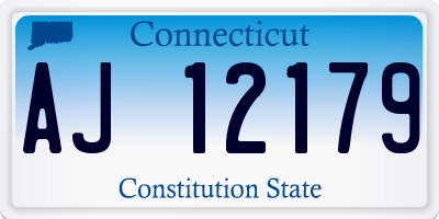 CT license plate AJ12179