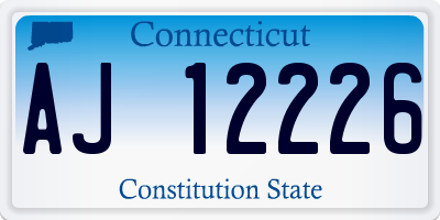 CT license plate AJ12226