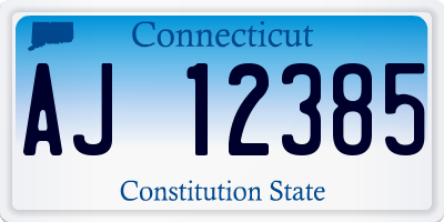CT license plate AJ12385