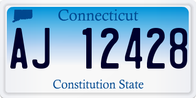 CT license plate AJ12428