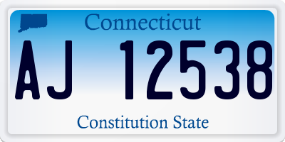 CT license plate AJ12538
