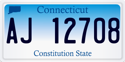 CT license plate AJ12708