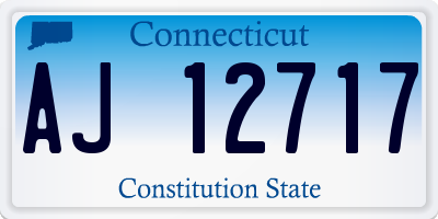 CT license plate AJ12717