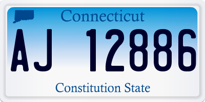 CT license plate AJ12886