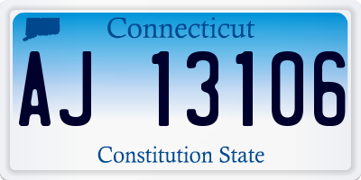CT license plate AJ13106