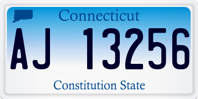 CT license plate AJ13256
