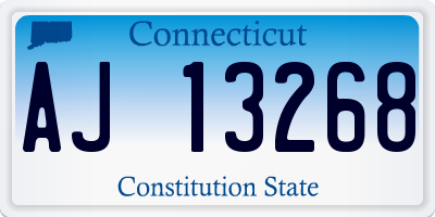 CT license plate AJ13268