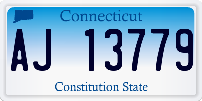 CT license plate AJ13779