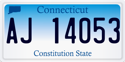 CT license plate AJ14053