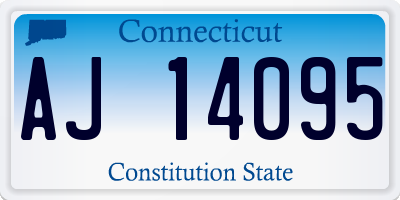 CT license plate AJ14095