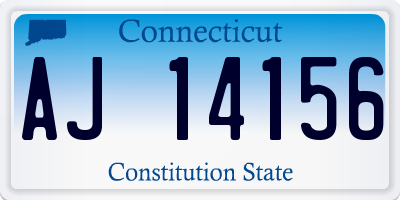 CT license plate AJ14156