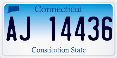 CT license plate AJ14436