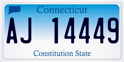 CT license plate AJ14449