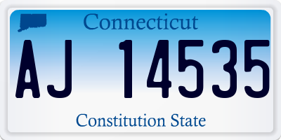 CT license plate AJ14535