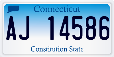 CT license plate AJ14586