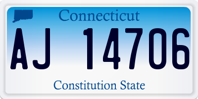 CT license plate AJ14706