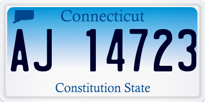 CT license plate AJ14723