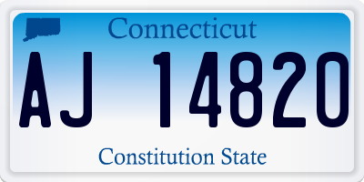 CT license plate AJ14820