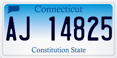 CT license plate AJ14825
