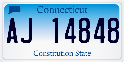 CT license plate AJ14848