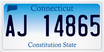 CT license plate AJ14865