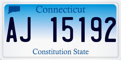 CT license plate AJ15192