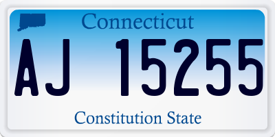 CT license plate AJ15255