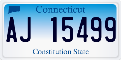 CT license plate AJ15499
