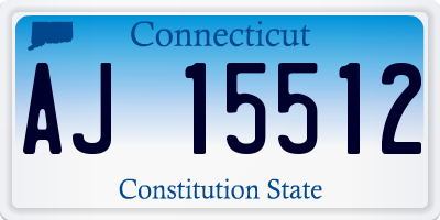 CT license plate AJ15512