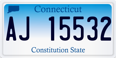 CT license plate AJ15532