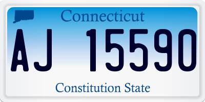 CT license plate AJ15590