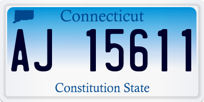 CT license plate AJ15611