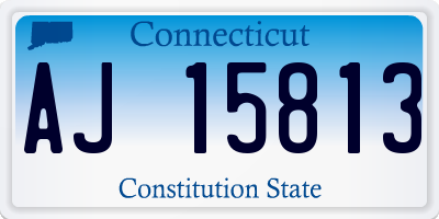 CT license plate AJ15813