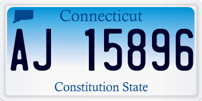 CT license plate AJ15896