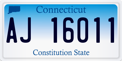 CT license plate AJ16011