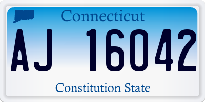 CT license plate AJ16042