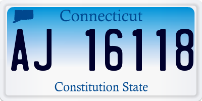 CT license plate AJ16118