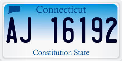 CT license plate AJ16192