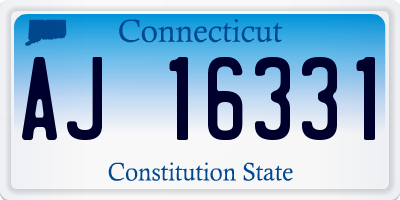 CT license plate AJ16331