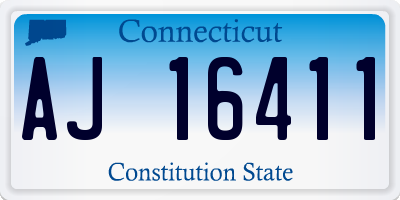 CT license plate AJ16411