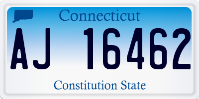 CT license plate AJ16462