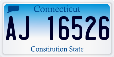 CT license plate AJ16526